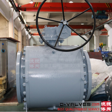 24" 150# Forged Steel Flanged Type Full Bore Trunnion Mounted Ball Valve with Gear Operation