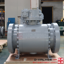 API6D 3PC Forged Steel Full Bore Trunnion Mounted Ball Valves Flanged Type with Gear Operation 600#