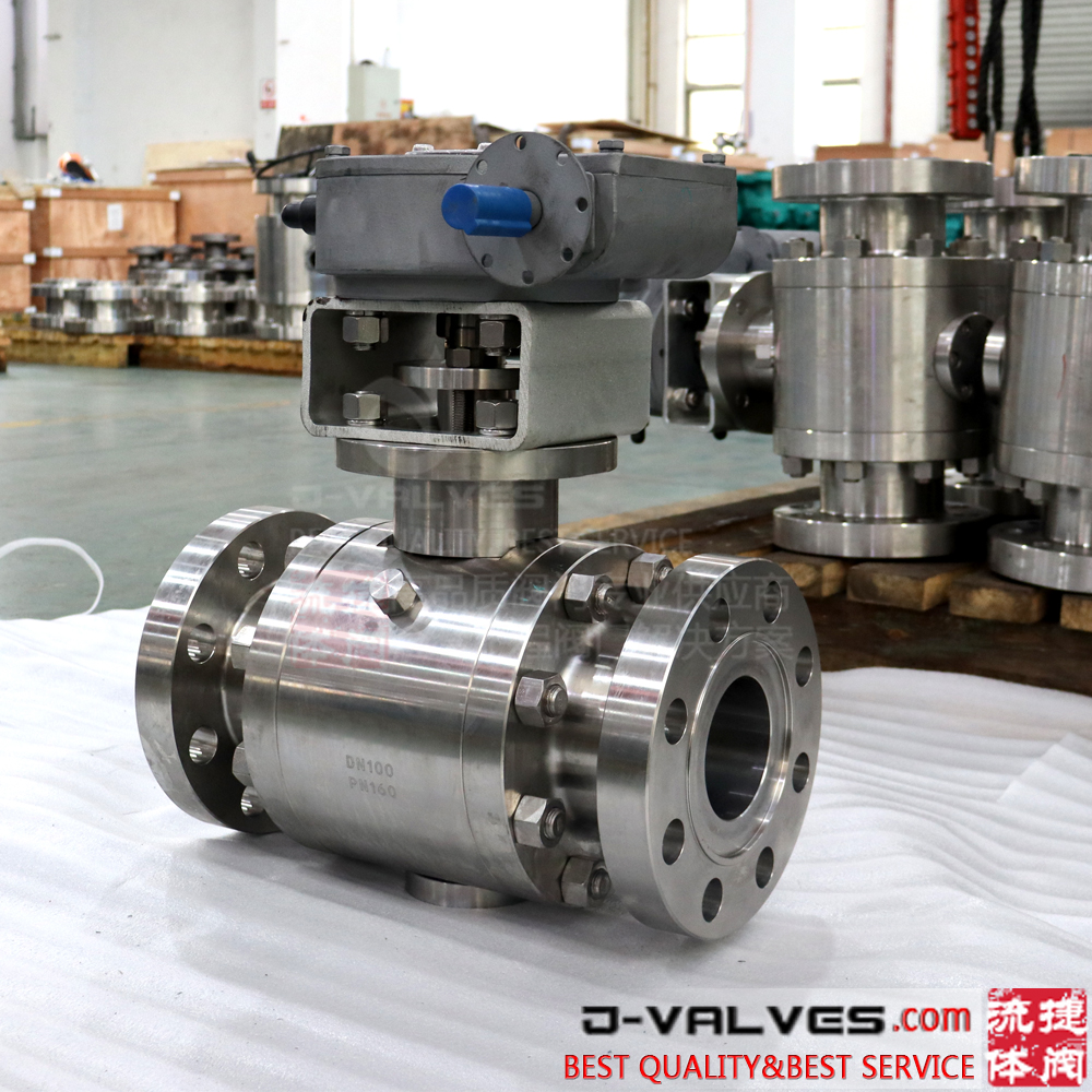 DIN PN160 Forged Stainless Steel F316 Full Bore Trunnion Mounted Ball Valves with Handle Operation