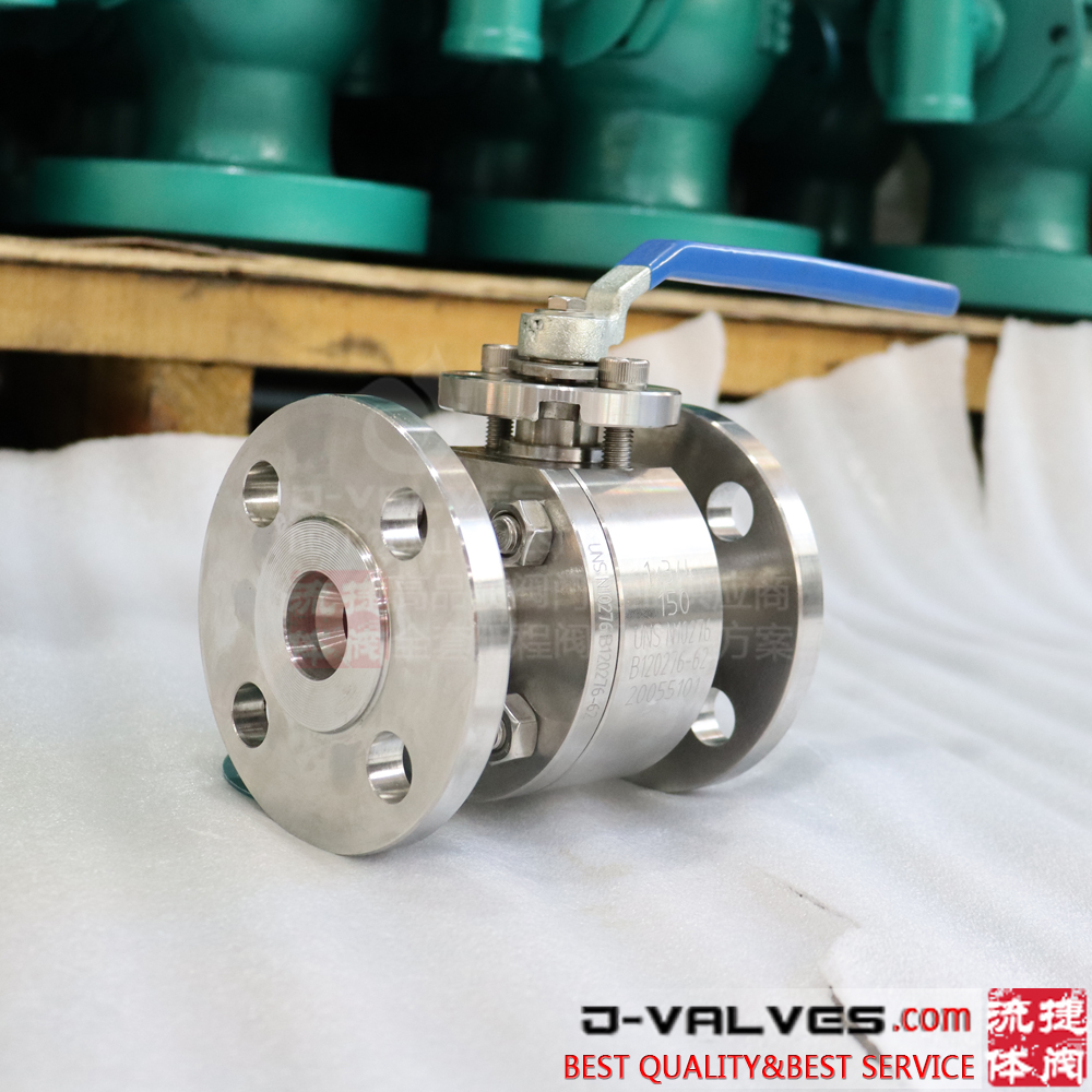 3PC Forged Stainless Steel Reduce Bore Floating Ball Valve Flanged Type Handle Operation 150#